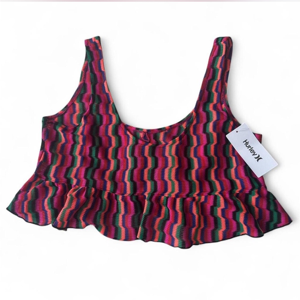 Hurley Zumba Stripe Flounce Tank Top